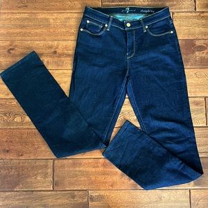7 For All Mankind Dark Rinse Straight Leg Jeans Size 27
